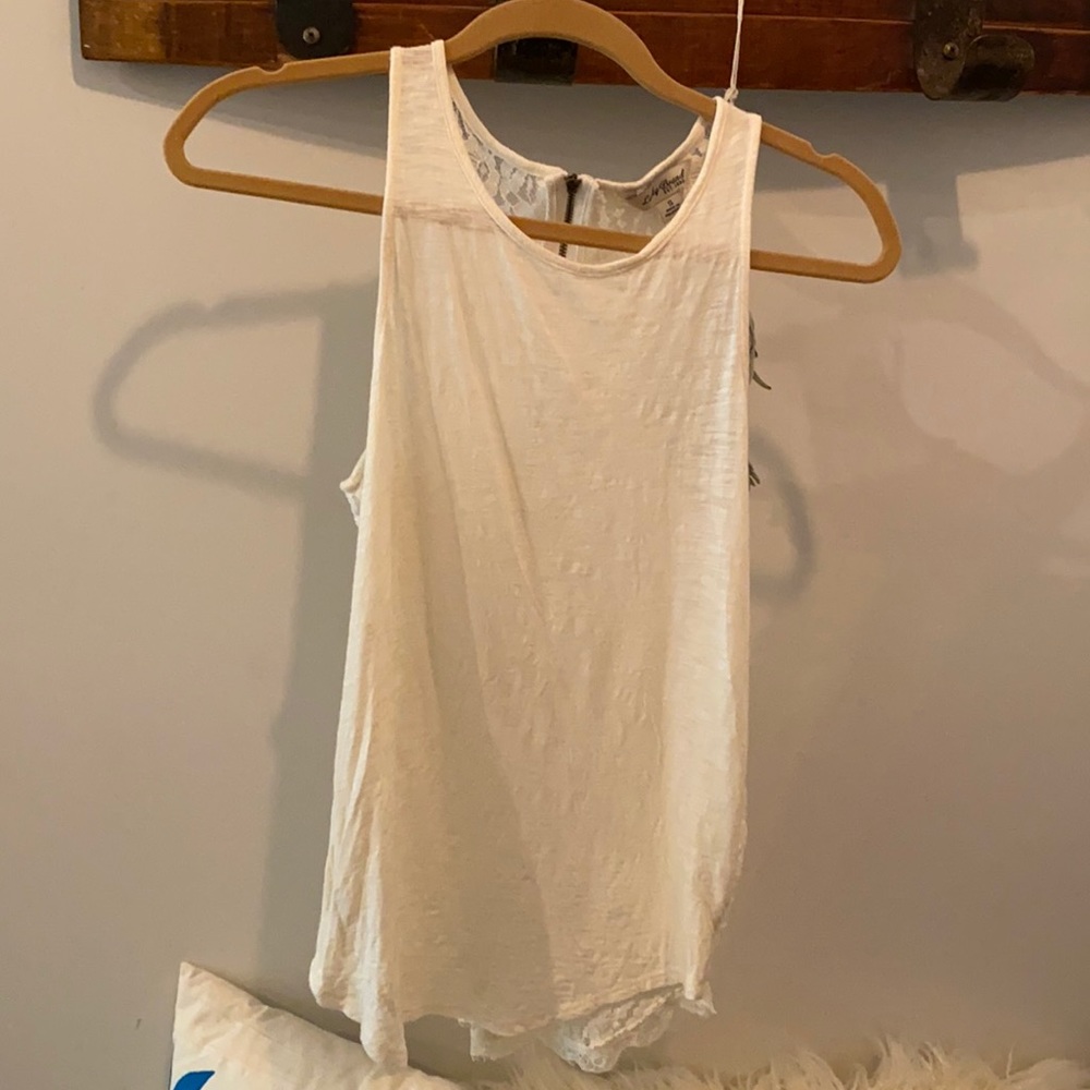 Lucy Brand Lace Back Tank Top size small